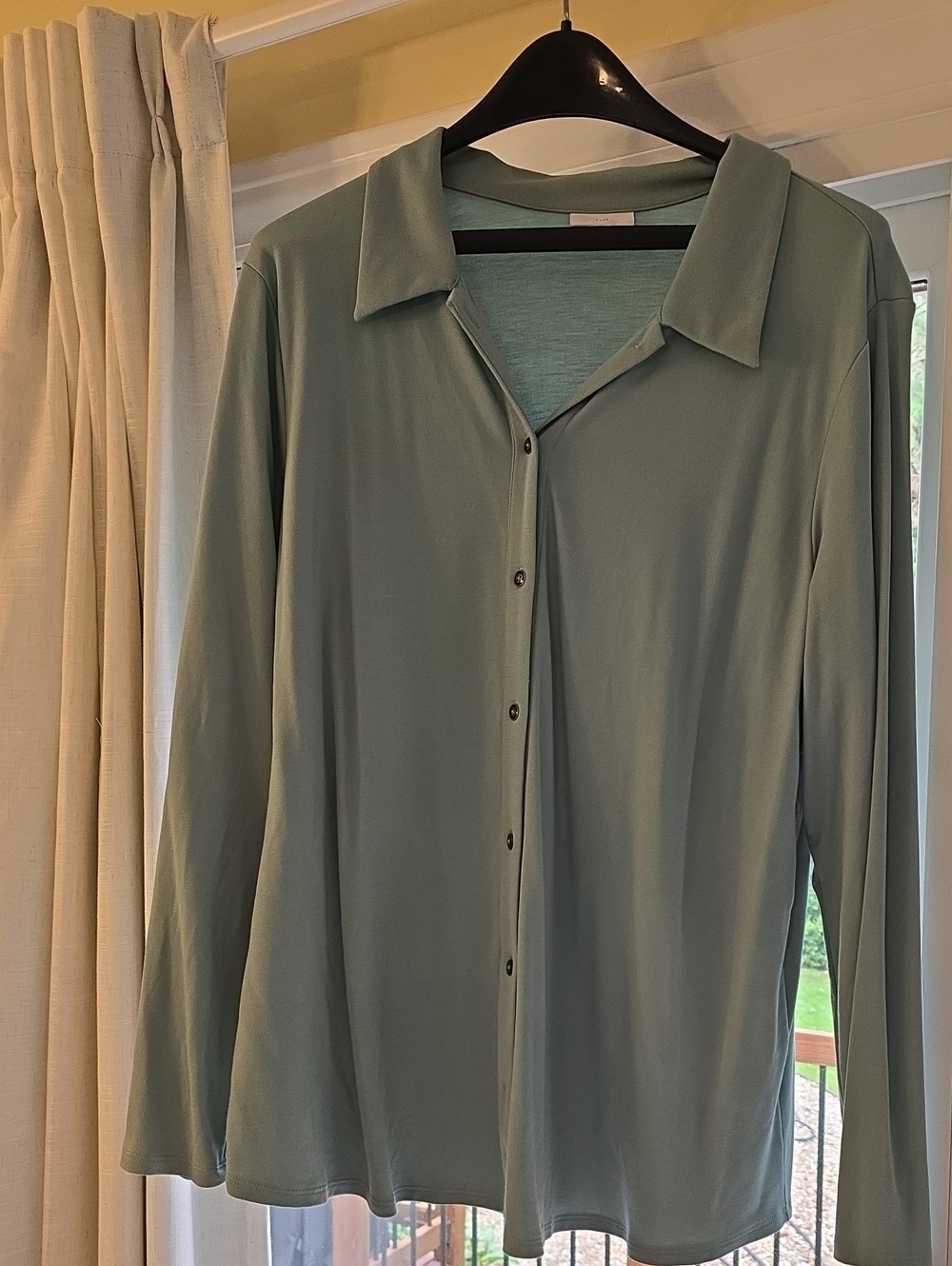 Womens J.Jill Size 2X Blue Tunic Button Up